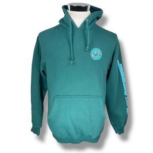 Vintage Y2K Lost Surfboards Hoodie‎ Sweatshirt Men’s Small Green Pullover READ